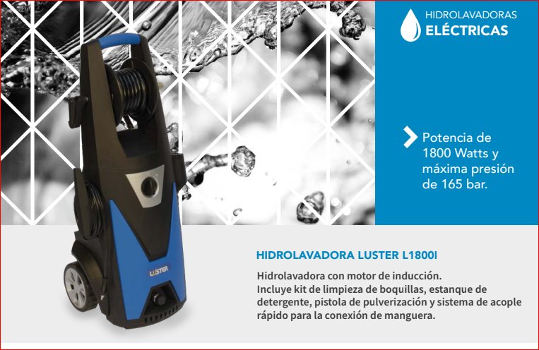 Hidrolavadora Eléctrica LUSTER L1800I - Imagen 3