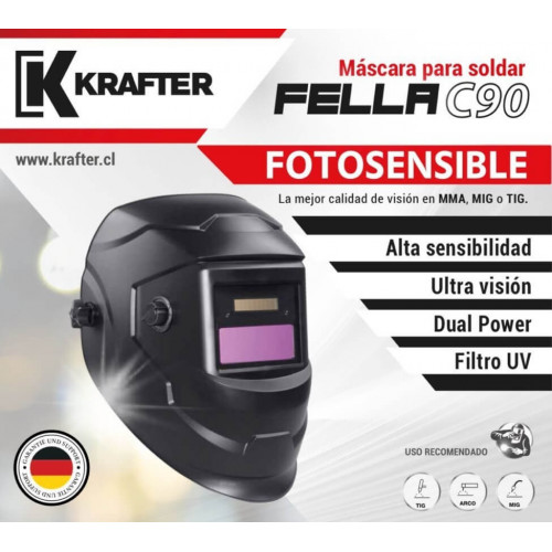 MASCARA SOLDAR FOTOSENSIBLE KRAFTER FELLA C90 - Imagen 2