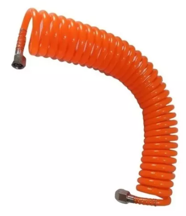 Manguera Para Aire Compresor Espiral 15mts Con Acoples Color Naranja - Imagen 3