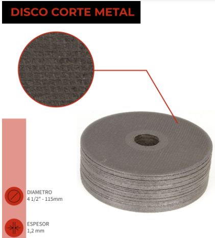 DISCO CORTE 4 1/2" x 1.2mm METAL/INOX GLADIATOR - Imagen 4