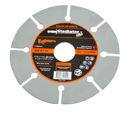 DISCO CORTE PARA MADERA 4 1/2" DM 8115 GLADIATOR