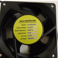 VENTILADOR AC220V 50/60HZ 0.14A INPUT POWER 21W